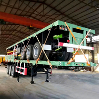Remorque plateau 3 essieux 40 pieds 60 tonnes pour transport de conteneurs et de marchandises en vrac Afrique Mali Cameroun