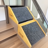 Petite rampe en bois pour chiens pour les escaliers, rampe pour animaux de compagnie pour petits chiens et chats, rampe en bois avec tapis antidérapant