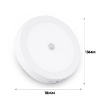 Plafonnier LED intelligent à Induction avec capteur de mouvement PIR, éclairage rond, luminaire de plafond, 110/220/V, 15W
