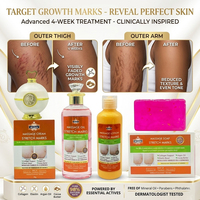 Coffret de massage bio pour femmes – Réduit l'apparence des vergetures – Collagène, huile d'argan, élastine, beurre de cacao – Raffermit la peau