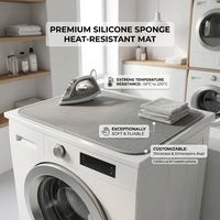 Tapis de repassage portable 3-en-1 personnalisé pour machine à laver et sèche-linge avec bords magnétiques, protection thermique 5 couches
