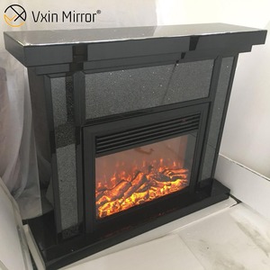 Inicio decoración interior <span class=keywords><strong>de</strong></span> cristal <span class=keywords><strong>de</strong></span> lujo aplastado diamante <span class=keywords><strong>espejo</strong></span> chimenea con viento caliente insertar en muebles <span class=keywords><strong>de</strong></span> sala <span class=keywords><strong>de</strong></span> WXWF-042 - Product Image 4