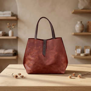 Pochette pour femme en cuir véritable brun foncé, fermeture éclair, écologique, imperméable, souple, décontractée, durable, légère, grande capacité - Product Image 4