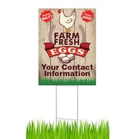 Plaques en plastique ondulé personnalisées, panneau en coroplast, poteau de signalisation, panneaux de jardin, support triangulaire - Durable pour les accessoires de signalisation en coroplast