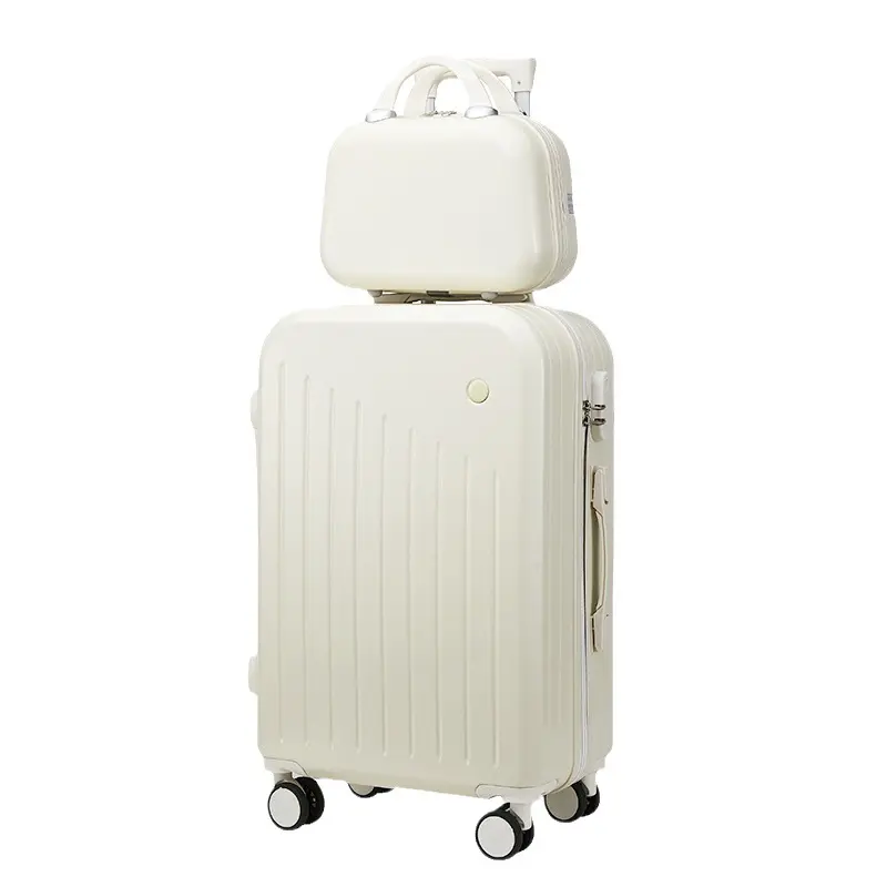 Harga pabrik Juli Set bagasi 2 buah koper Travel ABS troli Set bagasi dengan tas kosmetik