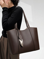 Sac fourre-tout en cuir véritable pour femme, style urbain et simple, avec fermoir magnétique, grande capacité, portable, pour usage quotidien toutes saisons