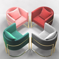 Silla de estilo nórdico para eventos, lujosas sillas de salón, sofá moderno de terciopelo dorado, sofá de terciopelo rosa