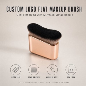 Pinceau applicateur auto-bronzant Kabuki pour fond de teint, pinceau de maquillage corporel en gros, logo personnalisé, pour estomper <span class=keywords><strong>le</strong></span> bronzant, poils véganes, OEM ODM - Product Image 4
