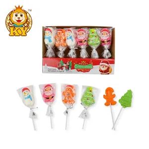 Chất Lượng Cao Trẻ Em Giáng Sinh Phim Hoạt Hình Hình Hỗn Hợp Trái Cây Dễ Thương Lollipop Stick Kẹo Cứng Cho Trang Trí