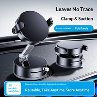 Support de téléphone magnétique flexible en alliage de zinc pour voiture avec ventouse anti-vibration haute élasticité, support universel pour téléphone de voiture