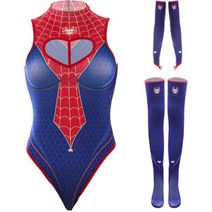 Combinaison Spider-Man pour <span class=keywords><strong>femme</strong></span>, très vendue, costume de cosplay pour Comic-Con, tenue sexy en polyester pour adulte - Product Image 2