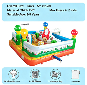 Aire <span class=keywords><strong>de</strong></span> jeux gonflable commerciale à thème <span class=keywords><strong>de</strong></span> dessins animés, château gonflable extérieur pour <span class=keywords><strong>location</strong></span> <span class=keywords><strong>de</strong></span> fêtes, espace <span class=keywords><strong>de</strong></span> jeu gonflable décoré en forme <span class=keywords><strong>de</strong></span> cube - Product Image 5