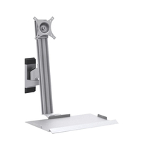Support d'écran extensible pour cloison de bureau Meisonic FE177KB-1, construction en alliage d'aluminium, capacité de charge de 10 kg