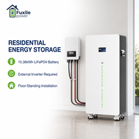 Batterie LiFePO4 15,36 kWh 51,2 V 300 Ah avec affichage LED intelligent, 6000 cycles, parallélisable, compatible avec Sofar, Pylontech, GoodWe, INVT