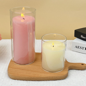 Frasco Cilíndrico Transparente de Borosilicato Alto Personalizado para Velas, Recipiente de <span class=keywords><strong>Boca</strong></span> Ancha, Impresión de Logotipo Ecológica para Bodas y Hogar - Product Image 5