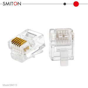 Venta Directa de Fábrica, Conector RJ12 6P6C Chapado en Oro, Accesorios de Conector de Cristal Transparente, Terminal de Orificio Cuadrado/Redondo, Conector Puro - Product Image 2