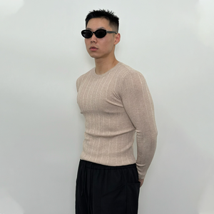 Vente chaude transfrontalière – Cardigan respirant à col ras du cou, couleur unie, fermeture éclair, 100 % polyester, grande <span class=keywords><strong>taille</strong></span> européenne, pour <span class=keywords><strong>homme</strong></span>, été - Product Image 4