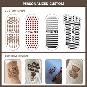 Wholesale Cotton Ankle Pilates Club <b>Socks</b> Customizable Embroidered Anti Slip <b>Grip</b> Breathable Comfortable Yoga Training Gym - Product Image 5