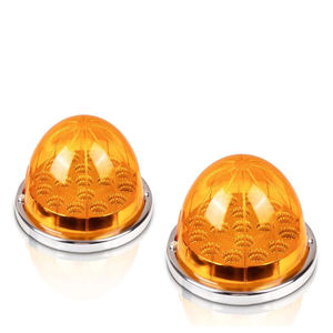 12V 24V çift renkli LED karpuz işaretleyici ışık mühürlü Lens yanıp sönen kamyon römork sinyal lambası su geçirmez 5W - Product Image 1