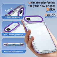 Coque de protection hybride antichoc en TPU et PC pour iPhone 17 Air avec cadre d'objectif métallique violet de qualité supérieure – Fabricant de coques de téléphone portable personnalisées