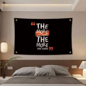 3X5FT 90x150cm Good Quality Best Price the More You Learn the More You Earn <b>Flags</b> - Product Image 2