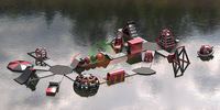 Équipement d'amusement de parcours d'obstacles de sports nautiques flottants de haute qualité grand parc aquatique gonflable