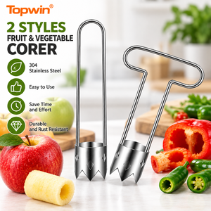 Éplucheur manuel en acier inoxydable pour fruits et légumes, extracteur de noyaux de pommes, séparateur de graines de poivrons, gadget de cuisine - Product Image 1