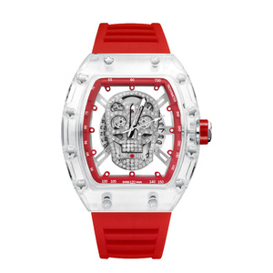 Orologio Intelligente da Uomo di Alta Qualità <span class=keywords><strong>e</strong></span> alla Moda, Vendita Calda, Design Trendy con Motivo a Botte di Vino Trasparente <span class=keywords><strong>e</strong></span> Testa Fantasma - Product Image 6