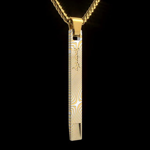 높은 광택 골드 로즈 골드 블랙 도금 보석 패션 새로운 오는 다마스커스 스틸 망 목걸이 - Product Image 1