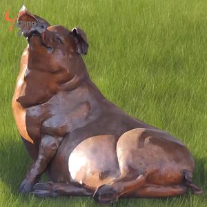 Escultura de jardín de bronce de metal fundido de tamaño real para exteriores de alta calidad, tema de cerda de cerdo de cobre fundido de latón personalizado de fábrica - Product Image 3