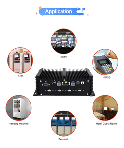 ファンレス組み込み産業用コンピューターコアi5i7 4500UデュアルLANミニPCデスクトップ (2 * RJ45 6 * RS232 COM 8 * USBデュアルディスプレイ付き) - Product Image 6