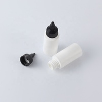 Botella de Plástico HDPE Cilíndrica de 30ml/60ml con Tapa de Rosca para Aceite Capilar, Aplicador de Crecimiento del Cabello, Tinta, Pintura, Productos Químicos - Diseño de Tapa Giratoria