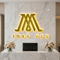 Letrero de Letras 3D de Metal con Logo de Empresa Personalizado al por Mayor de Fábrica, Letrero Iluminado LED de Metal, Letrero LED para Publicidad