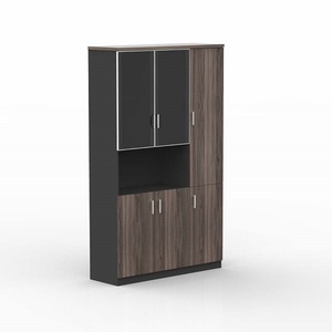 Black Modern Design Wooden Office Cabinet Low Document <b>Storage</b> <b>Filing</b> Cabinets for Kitchen School Workshop Home Office - Product Image 3
