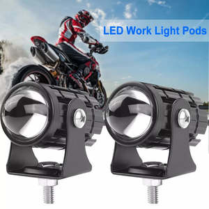 Mini phare de moto LED 80W, double couleur jaune et blanc, projecteur avant, position avant, système de conduite 12V - Product Image 2