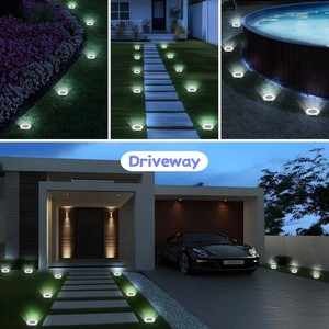 Lámpara Solar LED Recargable <span class=keywords><strong>de</strong></span> Acero Inoxidable, Impermeable IP55, para Exteriores, Jardín/Patio, con Ángulo <span class=keywords><strong>de</strong></span> Haz <span class=keywords><strong>de</strong></span> 360° y Doble Temperatura <span class=keywords><strong>de</strong></span> Color - Product Image 4