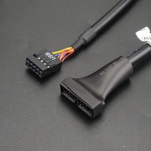 Prise mâle <span class=keywords><strong>USB</strong></span> 3.0 20 broches vers carte mère <span class=keywords><strong>USB</strong></span> 2.0 9 broches câble de prise femelle adaptateur de convertisseur <span class=keywords><strong>USB</strong></span> pour panneau de lecteur de disquette <span class=keywords><strong>cd</strong></span>-rom - Product Image 3