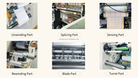Machine de découpe et de rembobinage automatique pour étiquettes adhésives en rouleau, type Dominator