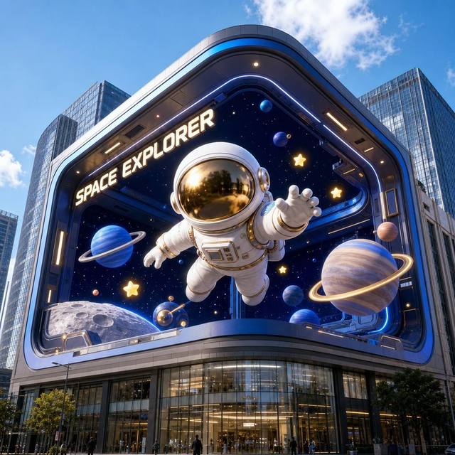 3840Hz High Refresh Rate Energy Saving Waterproof IP65 Outdoor 3D LED Video Wall P6.25 Shopping Mall Digital Display