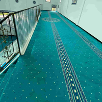 Tapis de mosquée en rouleau tissé à la machine, tapis de prière pour mosquée, design personnalisé, en nylon imprimé, tapis de mosquée mur à mur