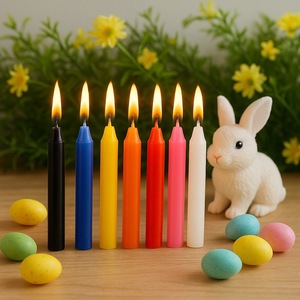 40 Bougies Magiques Colorées à Longue Tige Sans Fumée – Vente en Gros pour Dîners Romantiques et Décoration de Fêtes à la Lumière des Bougies - Product Image 3