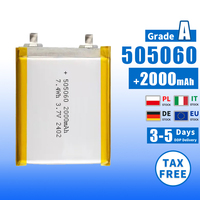 Batterie à semi-conducteurs haute capacité 505060 3.7V 2000mAh NCM certifiée CE/FCC 500 cycles Alimentation pour enregistreur de conduite automobile