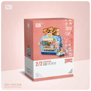 Loz ของเล่นตัวต่อขนาดเล็กแบบทำมือสำหรับเด็กสไตล์ทันสมัยร้านไอศกรีมก่อนวัยเรียนและร้านเบเกอรี่ที่มีสัตว์ - Product Image 5