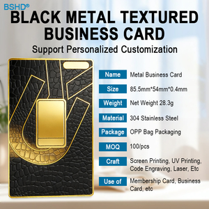 Sang trọng đảo ngược <span class=keywords><strong>Etch</strong></span> lớn lên/Debossed Logo gương/Matte kim loại kinh doanh thẻ tên tùy chỉnh Rose Gold/Đen - Product Image 6