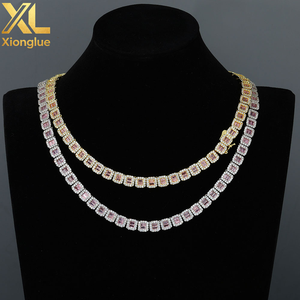Fashion Diamond Necklace Alloy Material Geometric Shape Cuban <b>Chain</b> Fine Jewelry Necklaces - Product Image 6