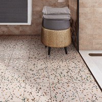 Baldosas de terrazo crema Palermo de 30x30 cm para suelo y pared