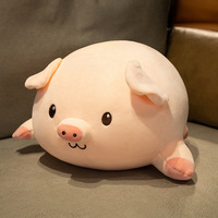 Coussin cochon mignon en polaire, jouet en peluche, coussin de chambre, coussin de couchage pour enfant, grand coussin pour fille, rembourrage en coton