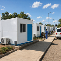 Casa Contenedor Plegable de 40 Pies para Clínica de Campo, Diseño Modular para Baño y Cocina, Ahorro de Mano de Obra, Instalación Rápida, Plazo de Producción Corto
