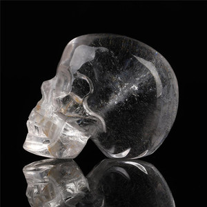 Chất Lượng Cao Tự Nhiên Rõ Ràng Trắng Tinh Thể Thạch Anh Hộp Sọ Đánh Bóng Cuộc Sống Con Người Kích Thước Tay Khắc Đá Hộp Sọ Cho Trang Trí Nội Thất - Product Image 5