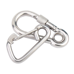 Gancho DE SEGURIDAD ovalado de acero inoxidable, mosquetón de bloqueo de 15mm, mosquetón de resorte, mosquetón de acero cargado por resorte - Product Image 4